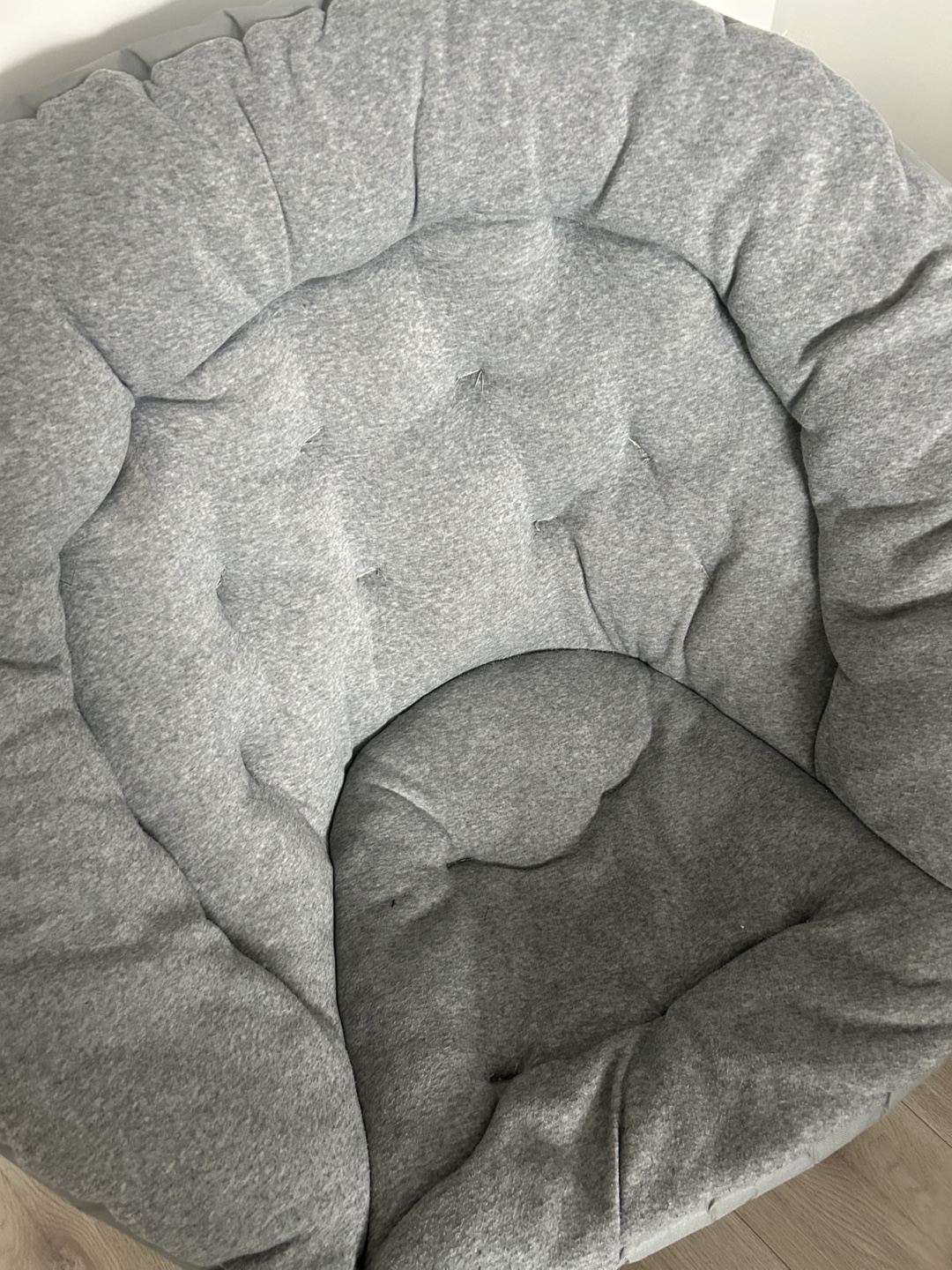 Grey Round Saucer Chair - photo 2