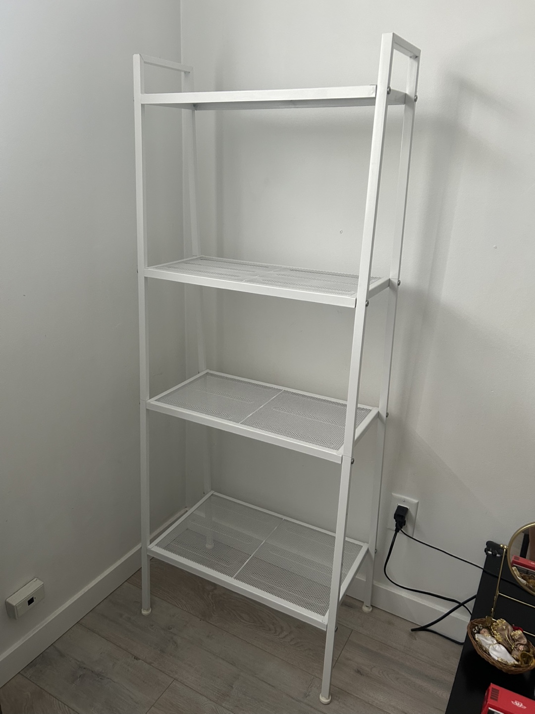 White Metal 4-Tier Shelf