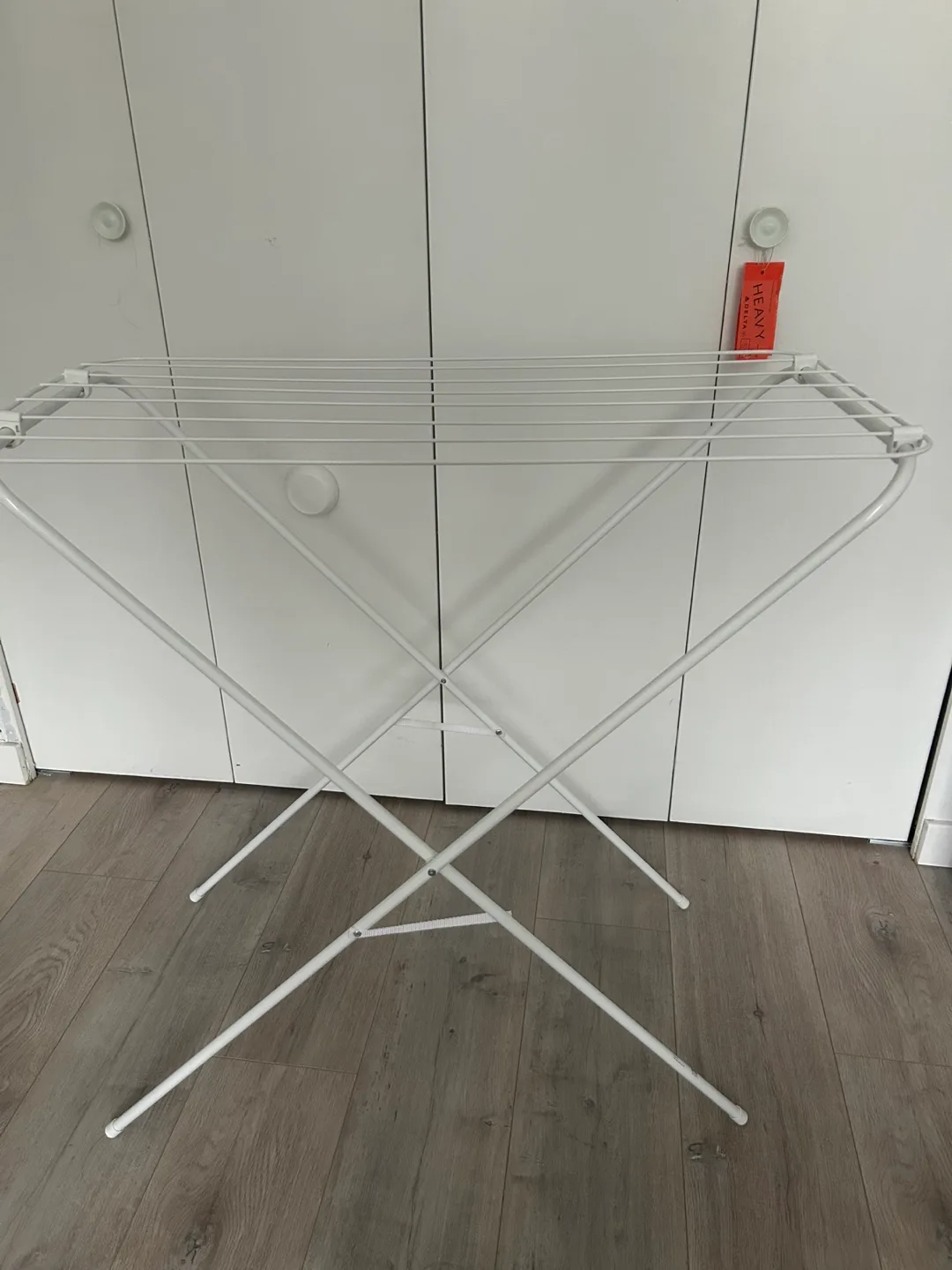 White Foldable Clothes Drying Rack thumbnail