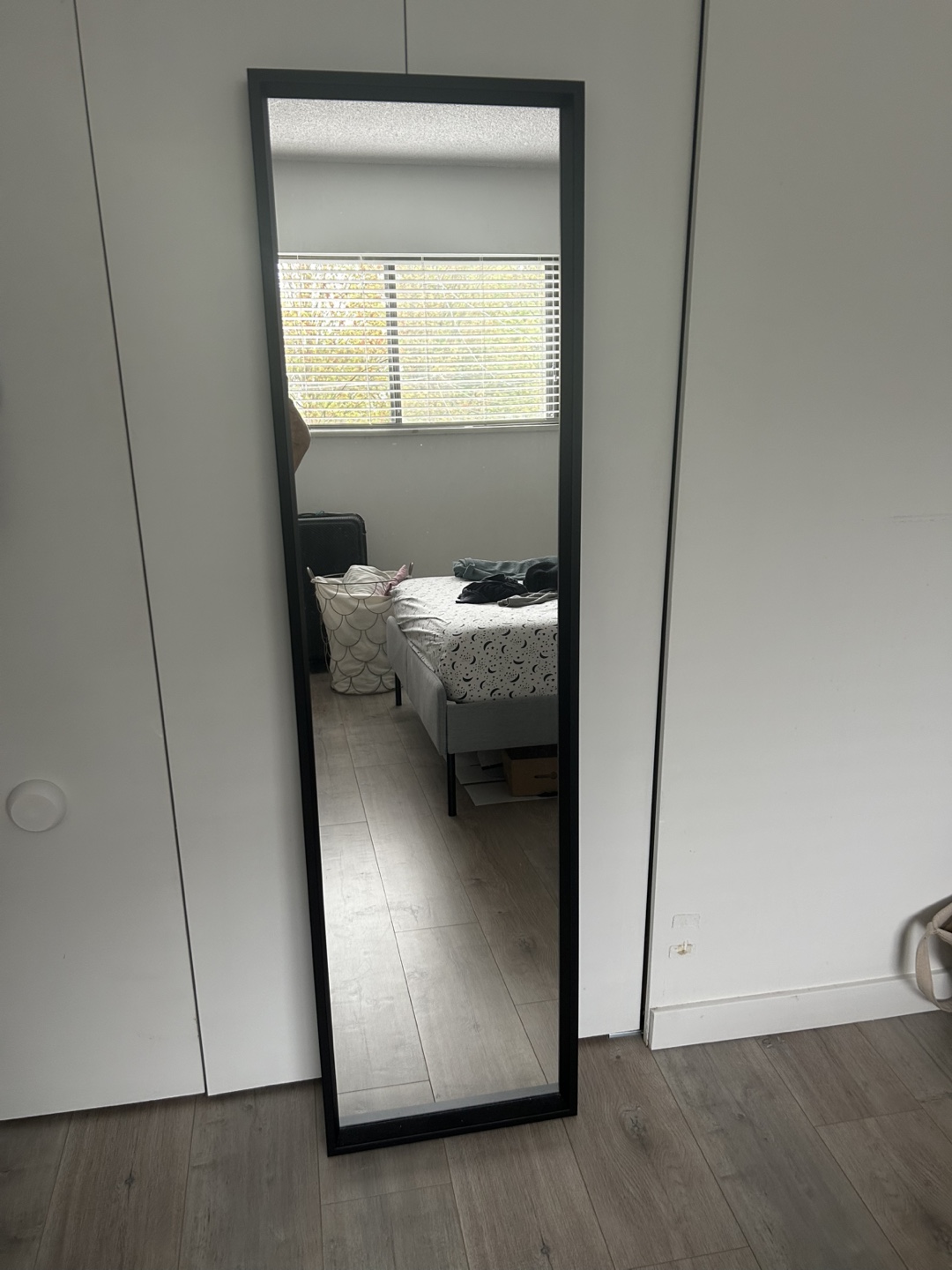 Full-Length Black Frame Mirror