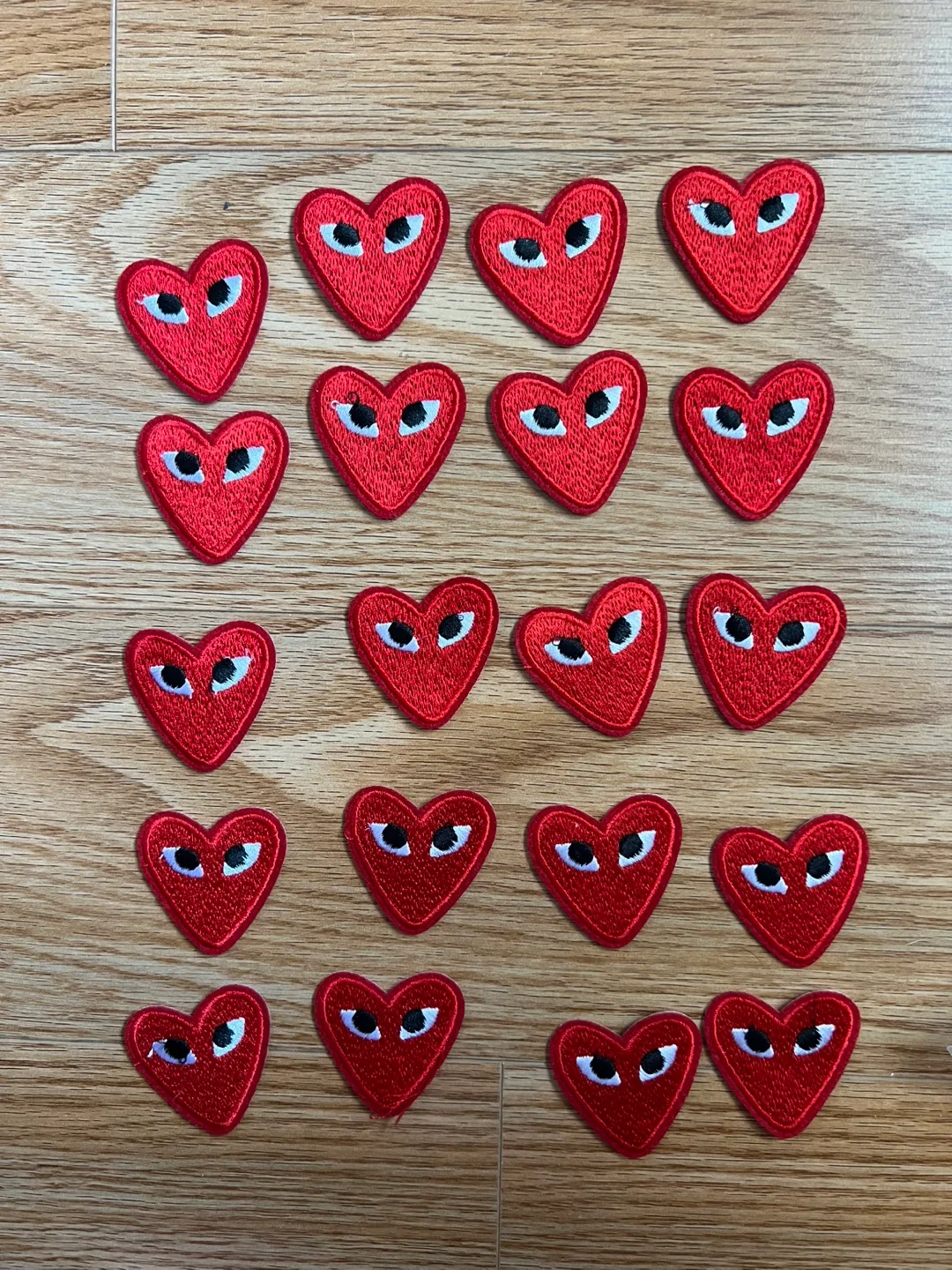 20 Pcs Iron On Red Heart Patches thumbnail