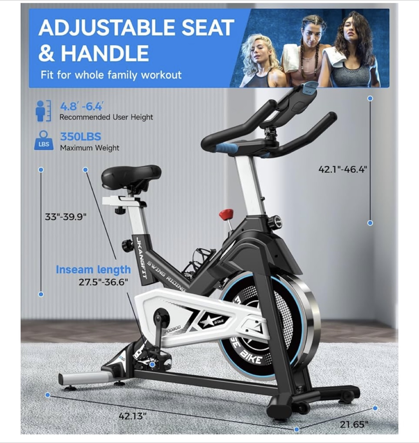 Magnetic Wheel Indoor Exercise Bike - photo 3