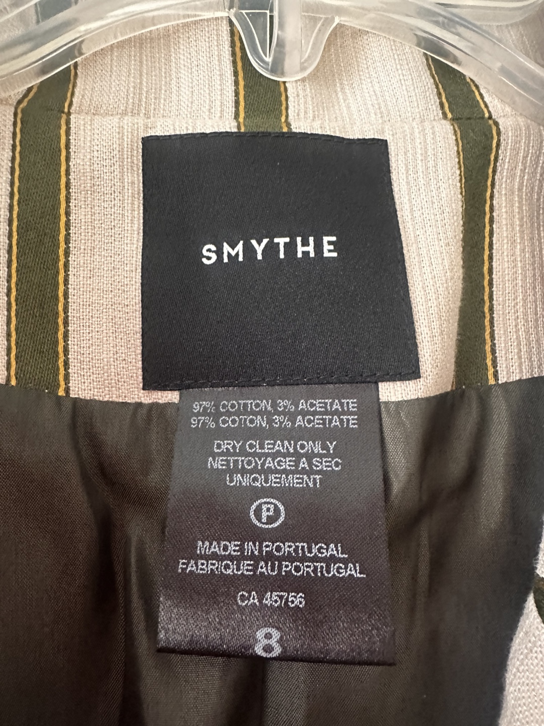 SMYTHE Striped Blazer size 8, like new. - photo 3