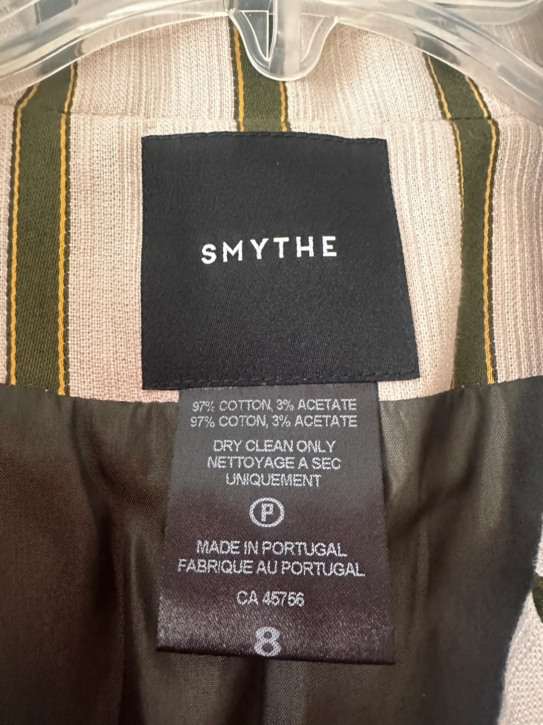 SMYTHE Striped Blazer size 8, like new. image indicator(3)