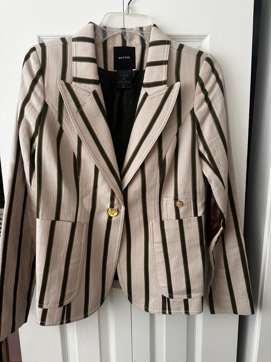 SMYTHE Striped Blazer size 8, like new.