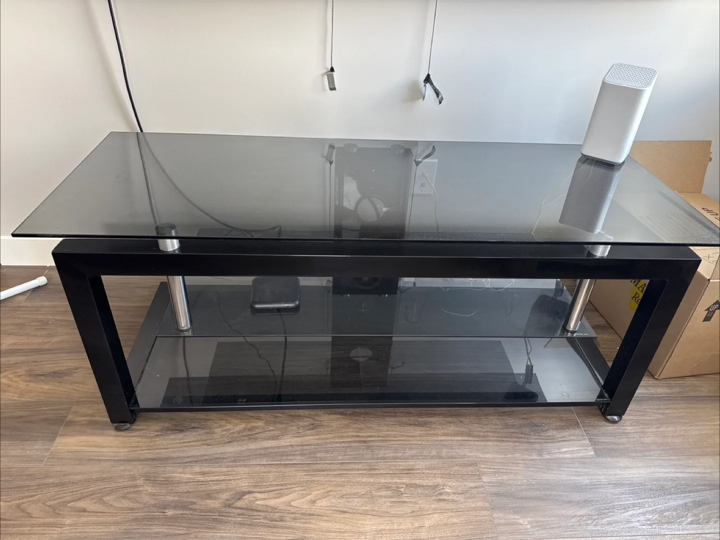 Black Glass TV Stand thumbnail