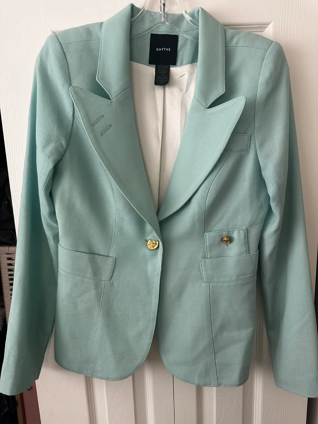 Robin’s Egg Blue Smythe Duchess Blazer Size 8 thumbnail