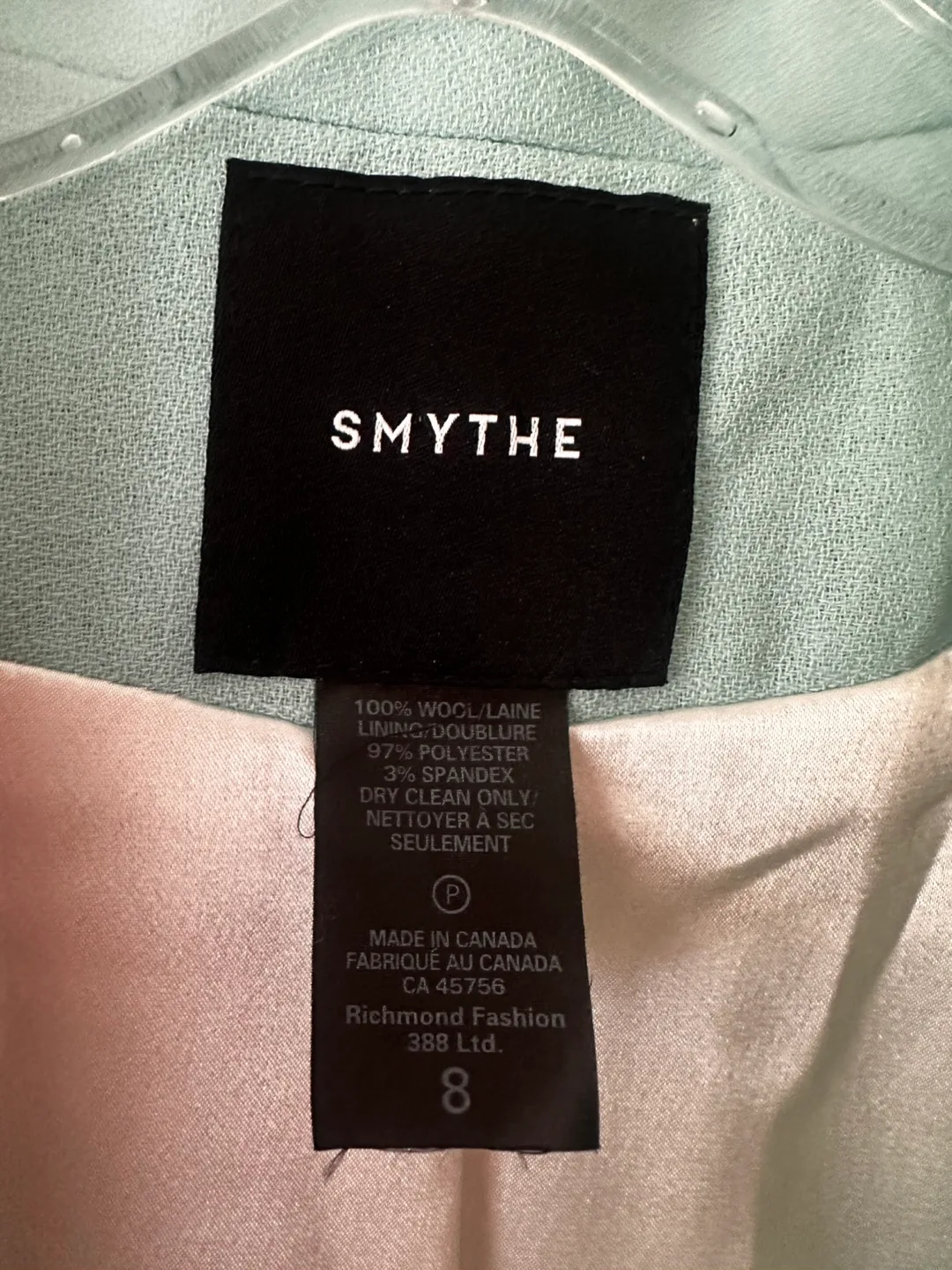 Robin’s Egg Blue Smythe Duchess Blazer Size 8 image indicator(3)