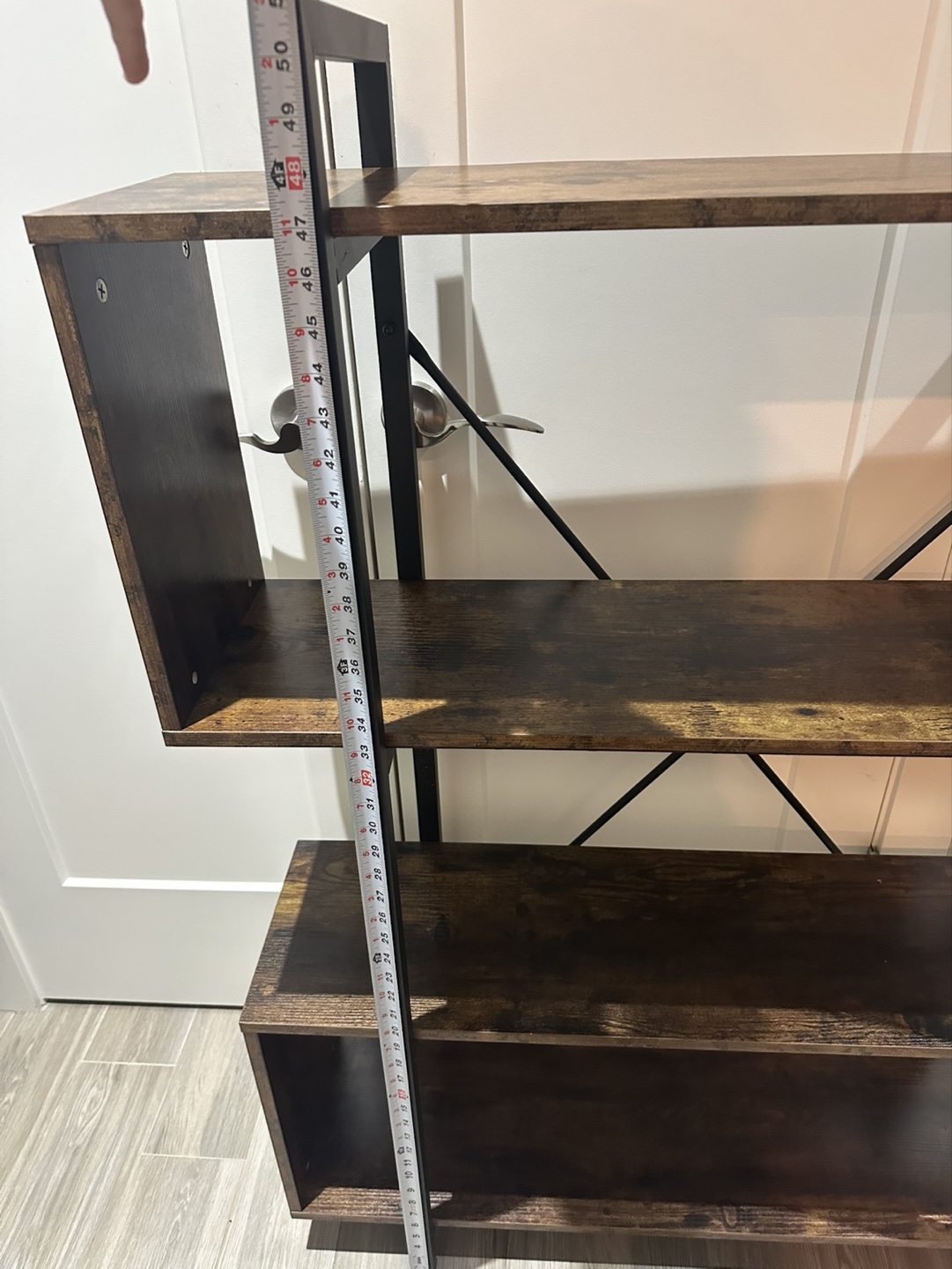 Rustic Brown Industrial Bookshelf - photo 4