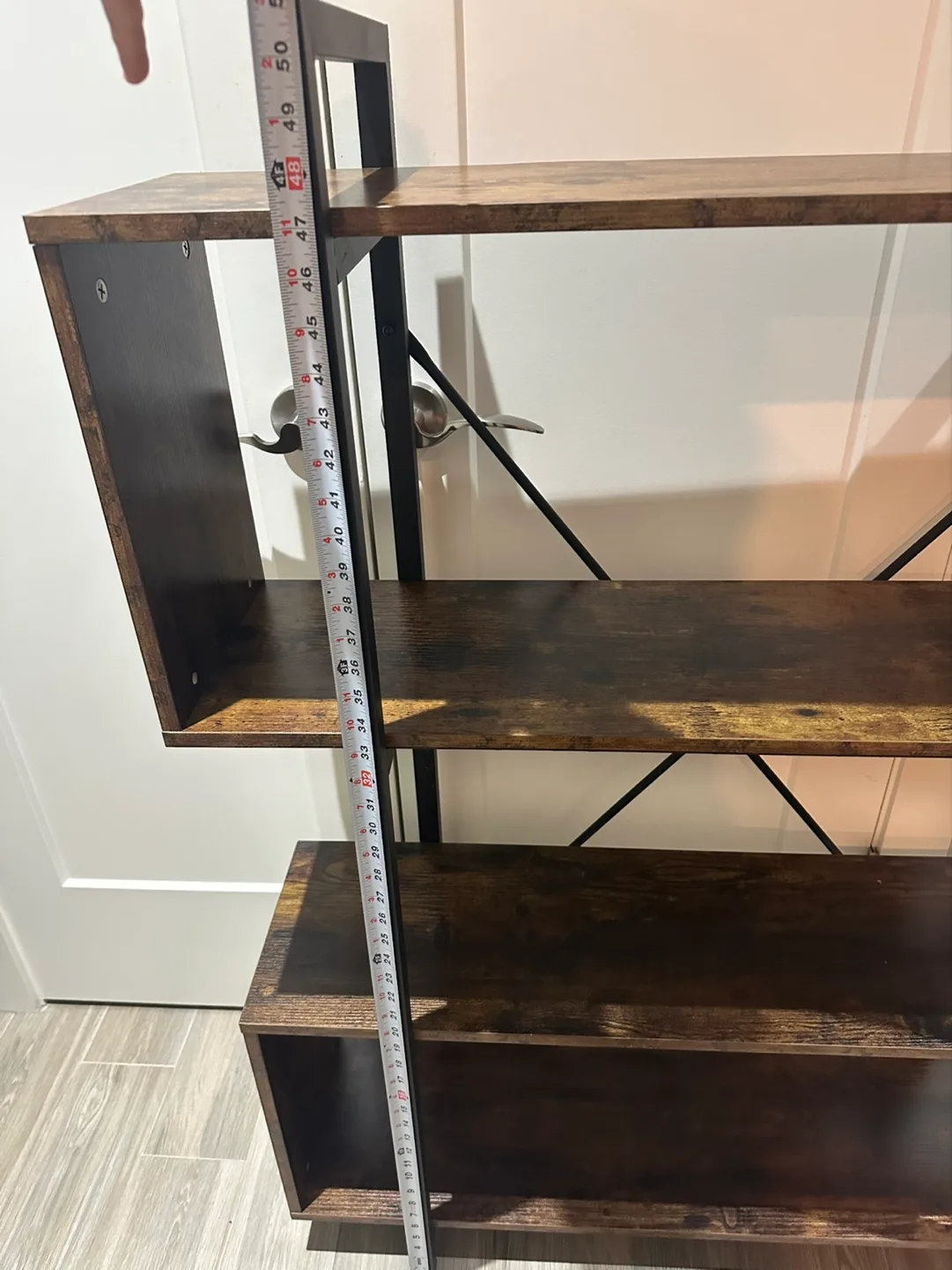 Rustic Brown Industrial Bookshelf image indicator(4)