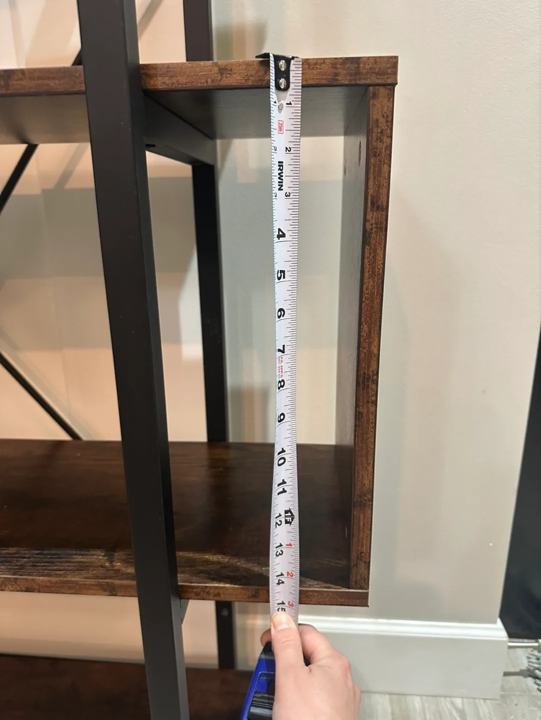 Rustic Brown Industrial Bookshelf image indicator(8)