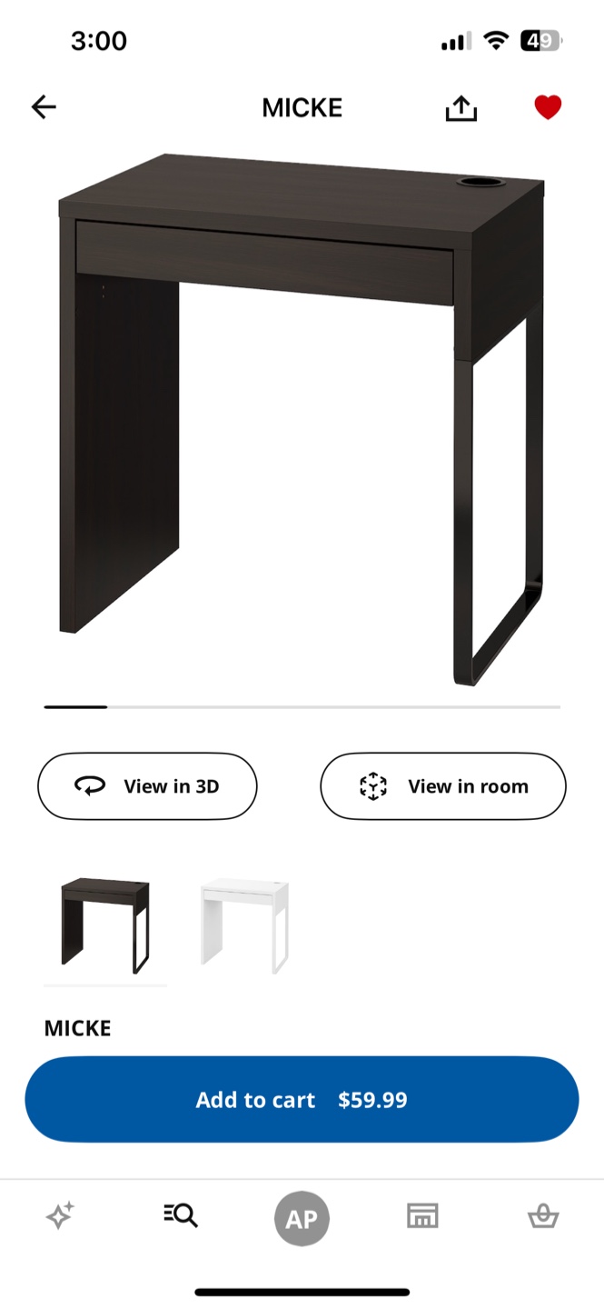 IKEA MICKE Desk - Black - photo 5
