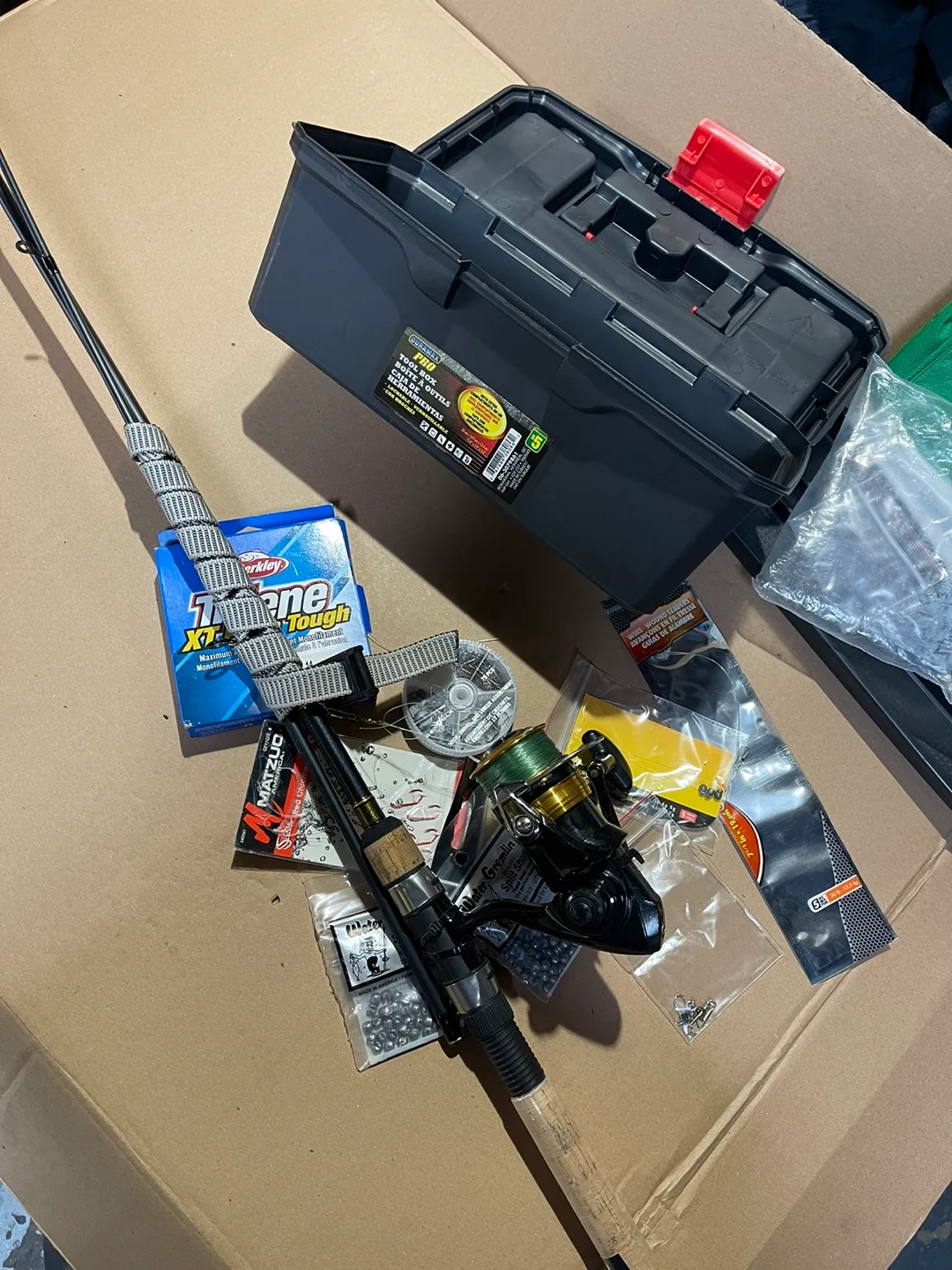 Fishing Rod and Reel Combo with Tackle Box and Accessories thumbnail