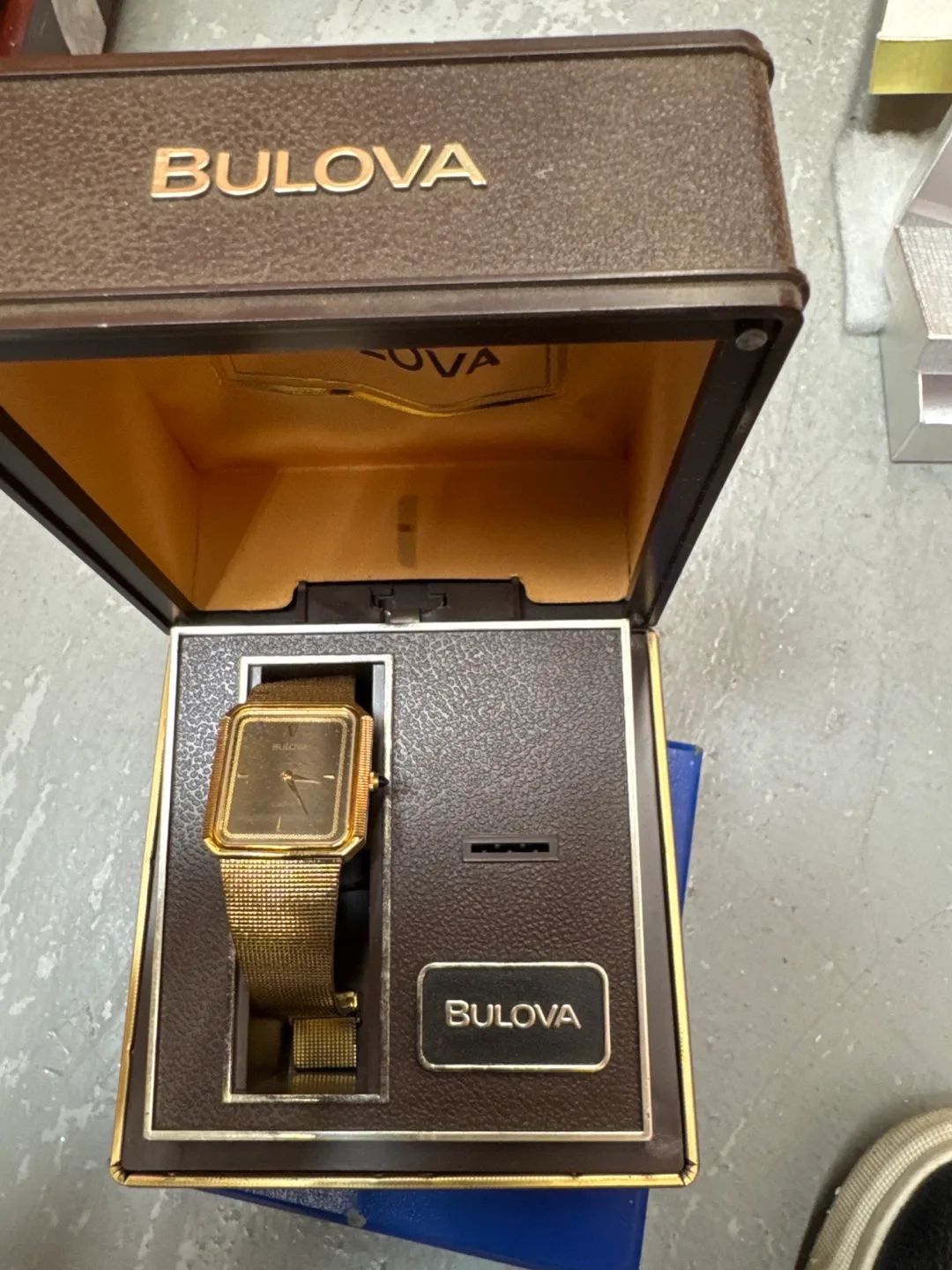 Bulova Gold Tone Watch with Mesh Band thumbnail