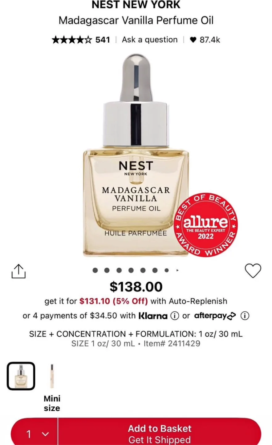 NEST New York Madagascar Vanilla Perfume Oil image indicator(4)