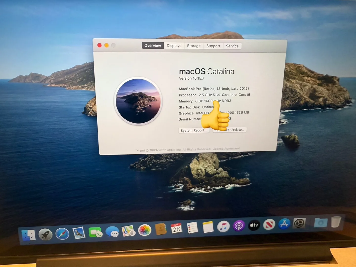 MacBook Pro 13-inch Late 2012 - macOS Catalina image indicator(3)