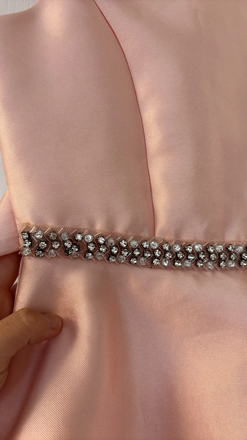 Girls' Pink Satin Party Dress Size 7 image indicator(4)