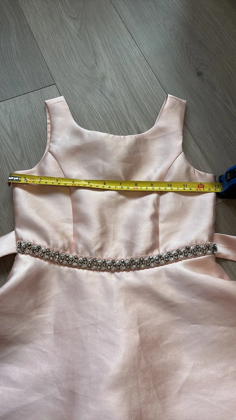 Girls' Pink Satin Party Dress Size 7 image indicator(5)