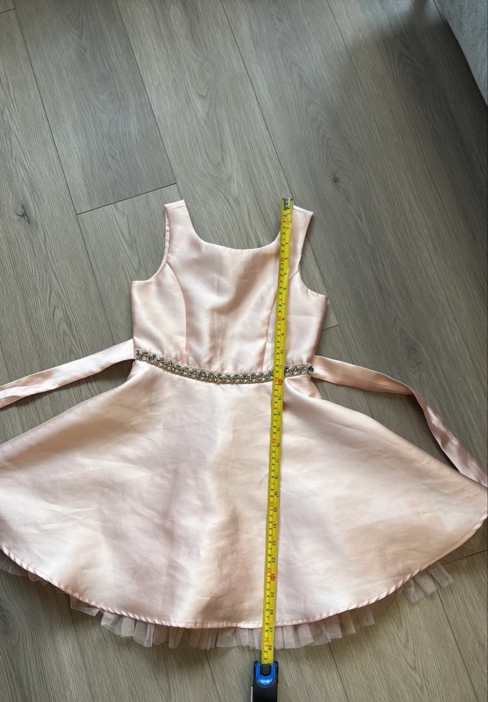 Girls' Pink Satin Party Dress Size 7 image indicator(6)