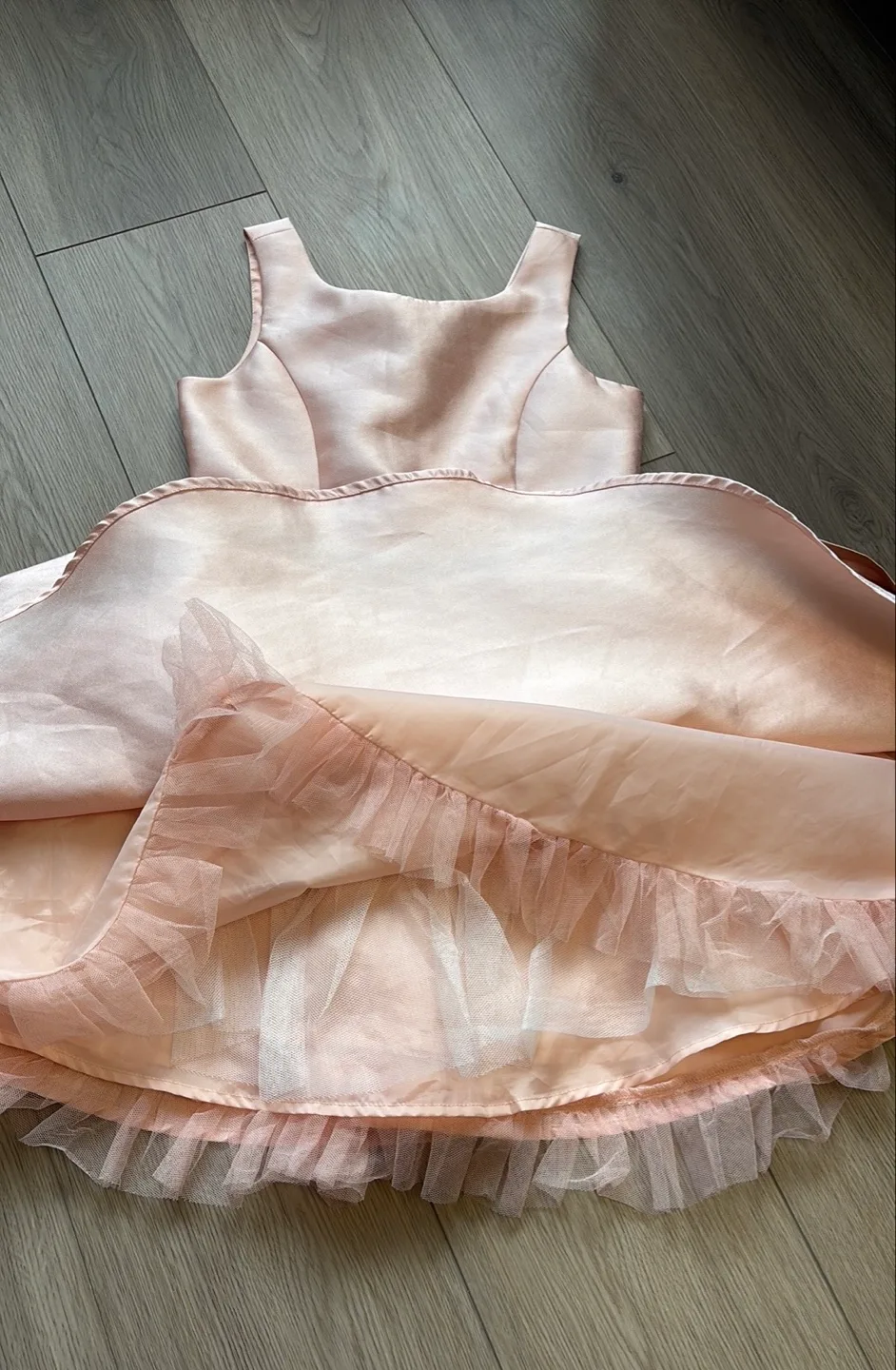 Girls' Pink Satin Party Dress Size 7 image indicator(7)