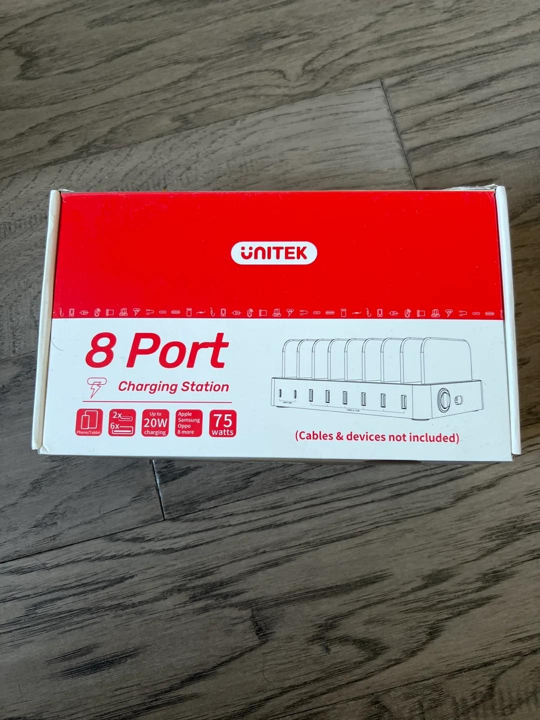 Unitek 8-Port USB Charging Station - White image indicator(2)
