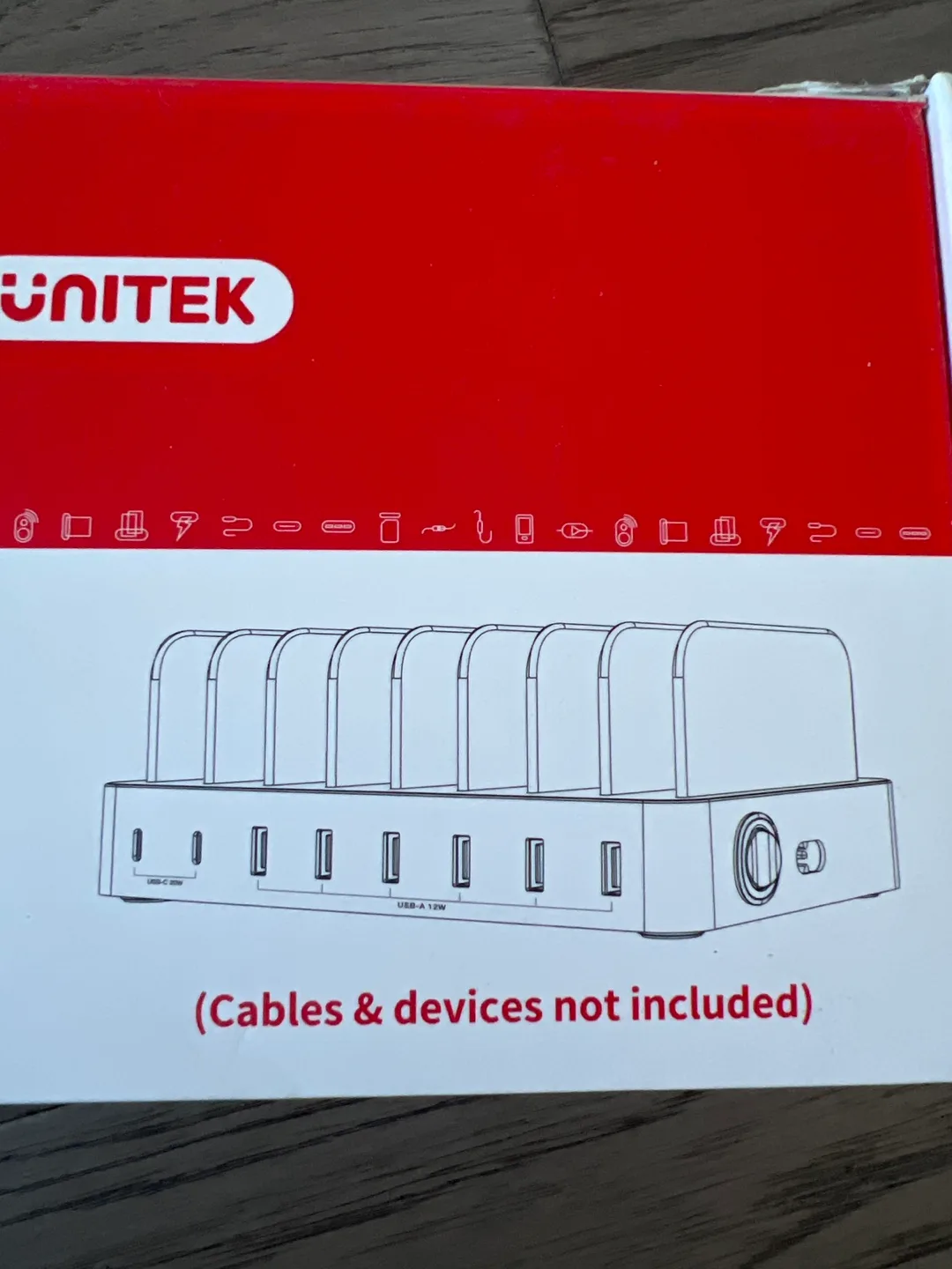 Unitek 8-Port USB Charging Station - White image indicator(4)