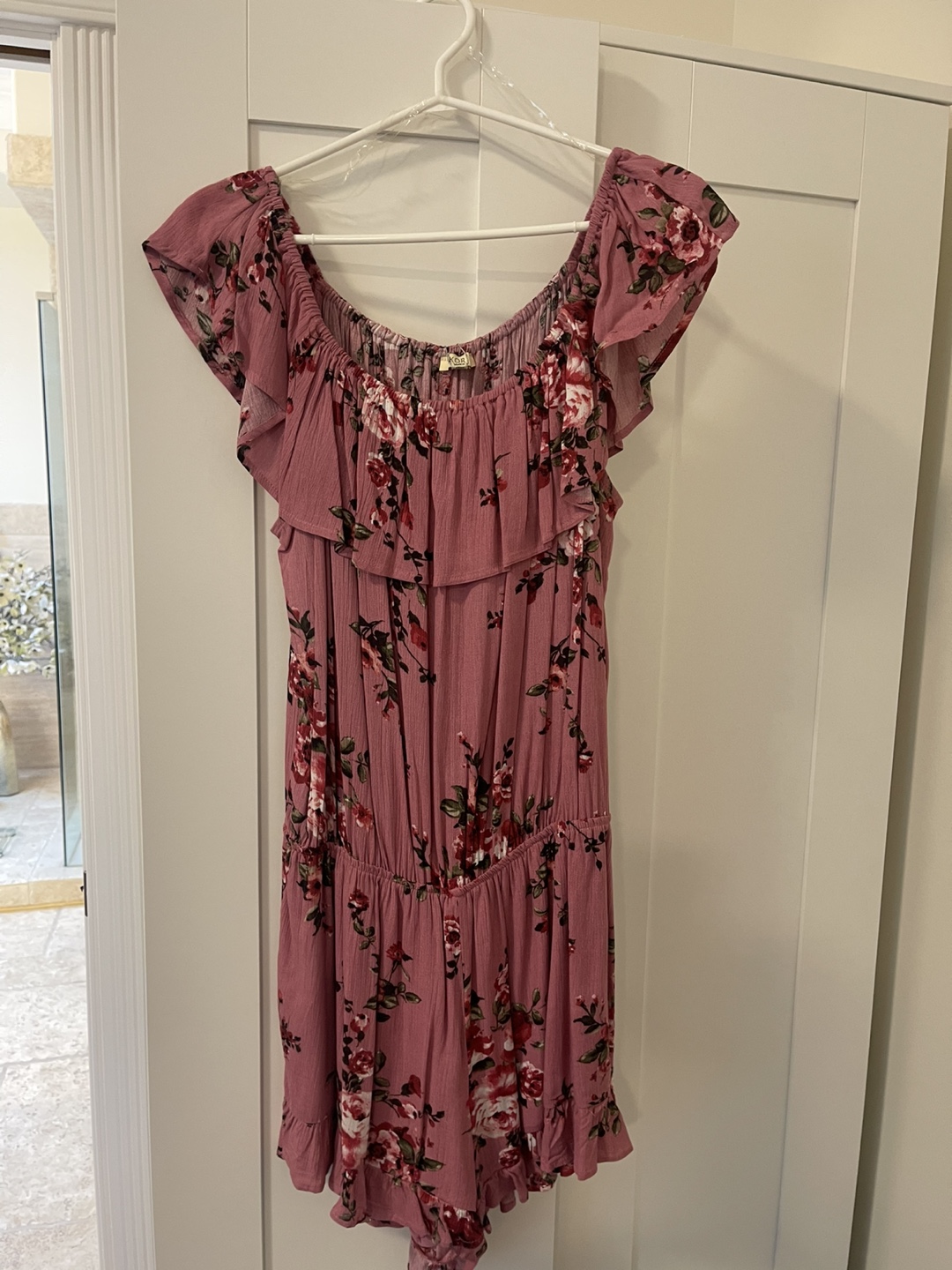 Floral Romper - Off-the-Shoulder Jumpsuit - photo 2