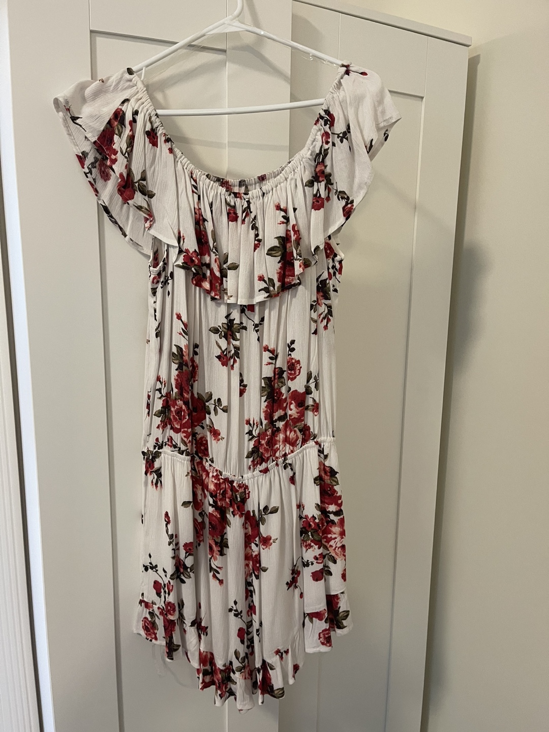 Floral Romper - Off-the-Shoulder Jumpsuit - photo 4