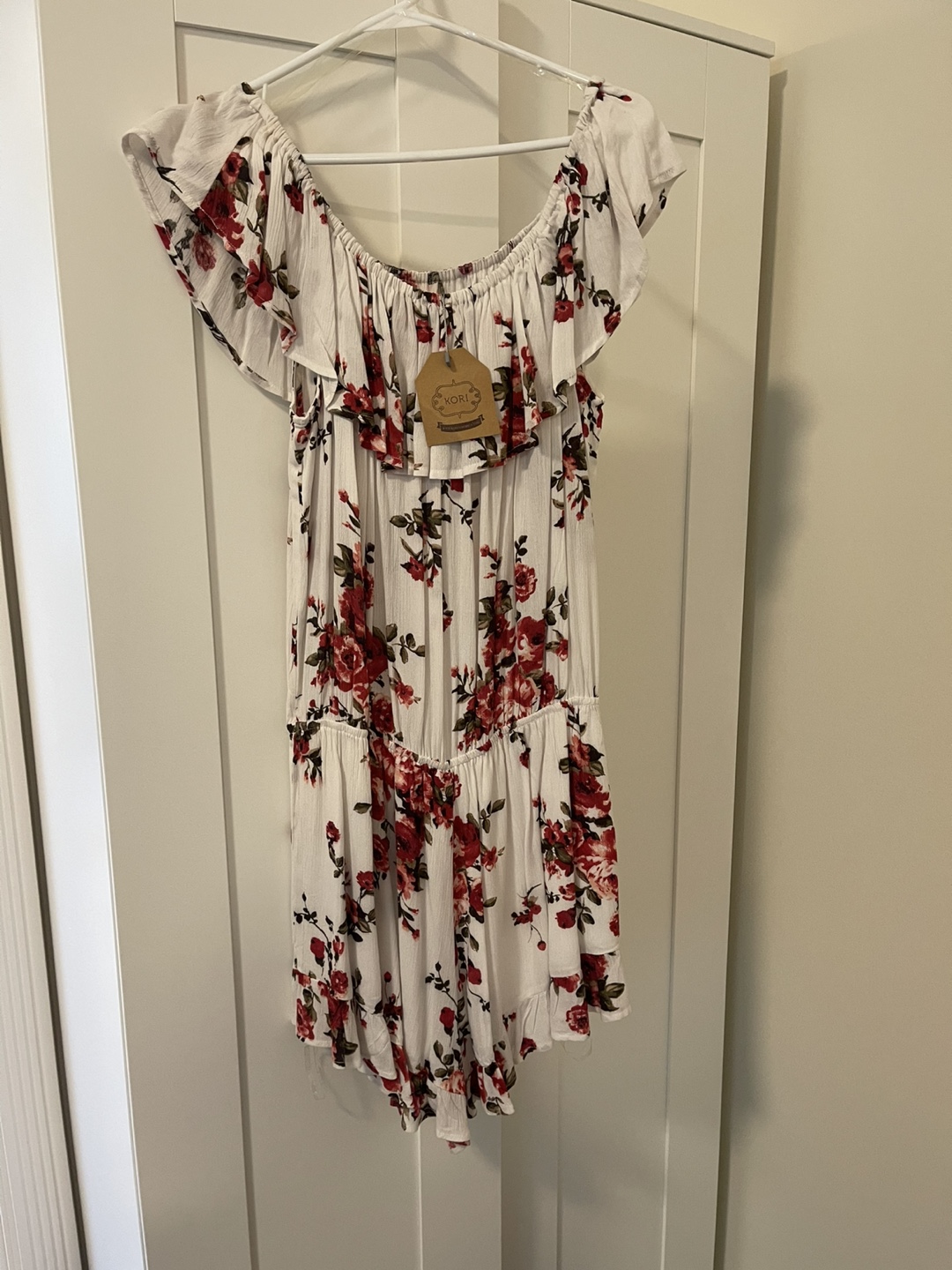 Floral Romper - Off-the-Shoulder Jumpsuit - photo 3