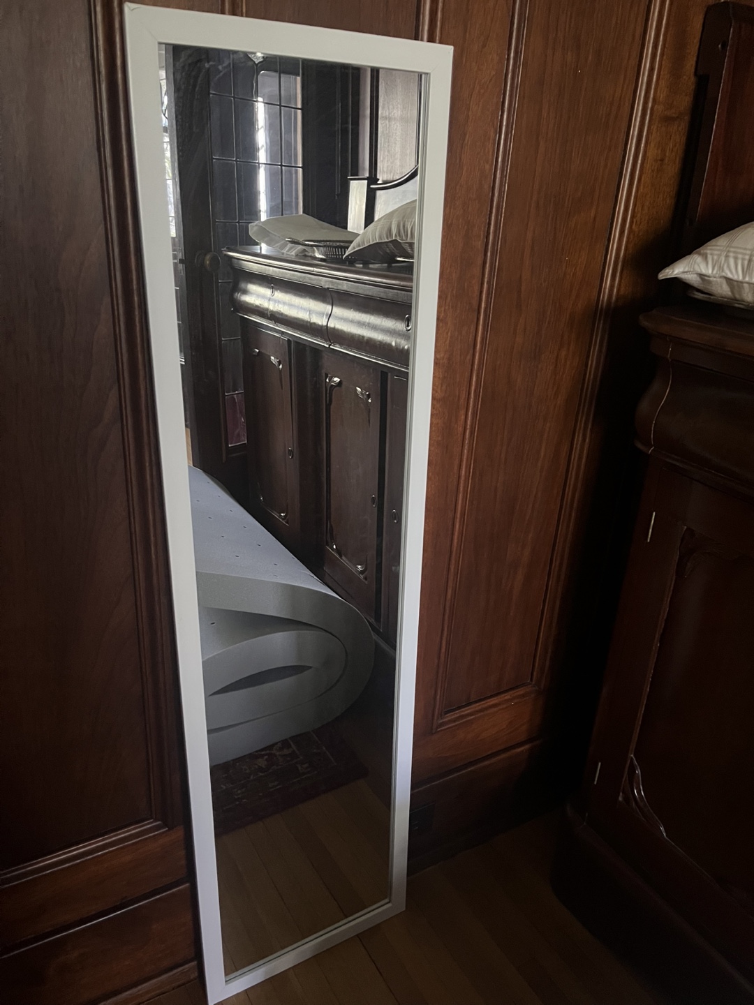 Full Length Mirror with White Frame