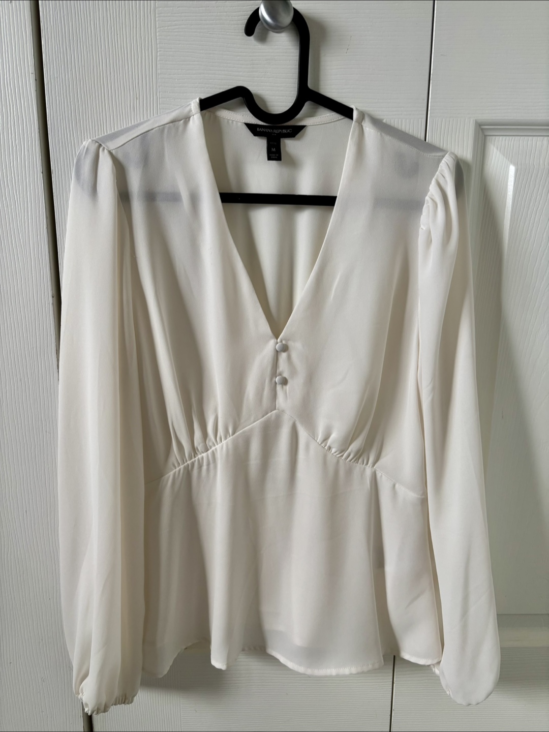 Banana Republic Petite Women's White Blouse & Navy Pants - photo 2