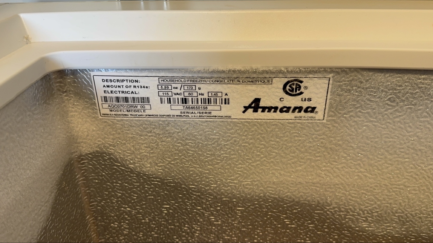 Amana 5.9 cu ft Chest Freezer - photo 3