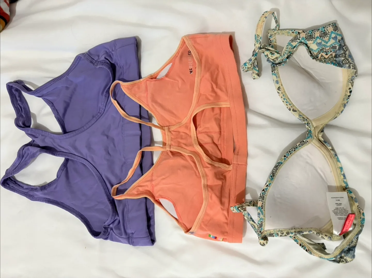 Three Bras - Purple, Peach, and Floral image indicator(2)