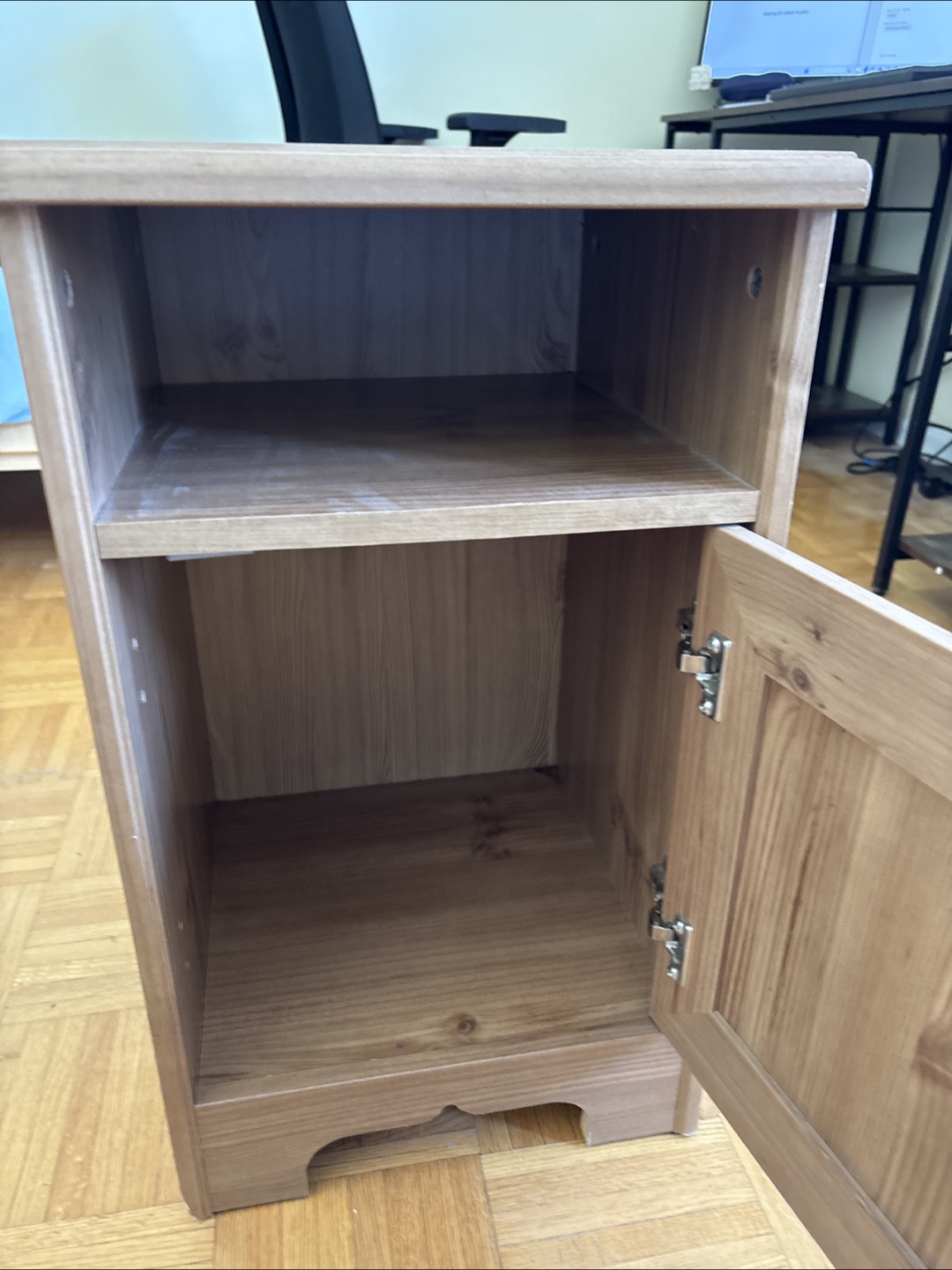 Small Wooden Cabinet with Shelf and Door - photo 2