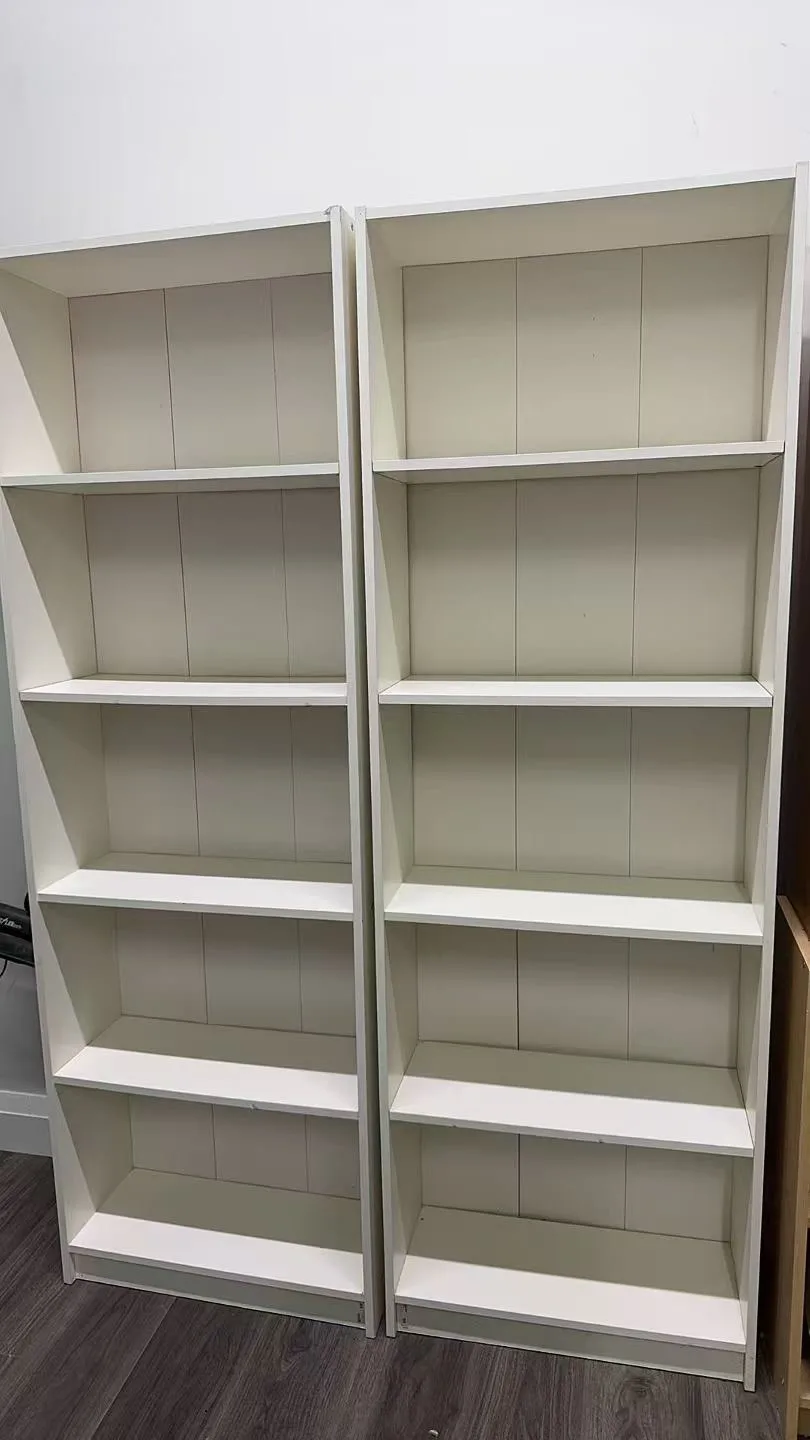 Pair of Off-White Bookcases thumbnail