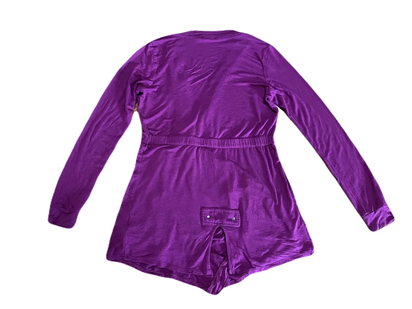 Ricki’s women’s small jersey wrap waterfall cardigan, purple image indicator(6)