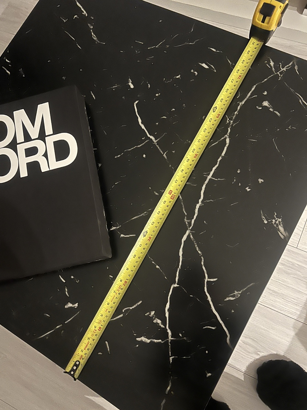 Modern Black faux Marble Coffee Table - photo 2