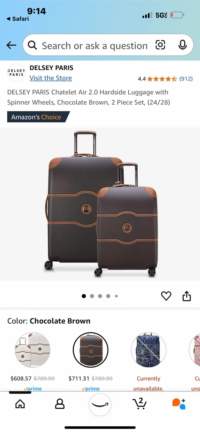 Delsey Luggage Set - Dark Brown image indicator(3)
