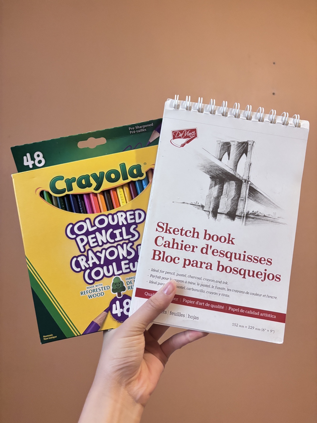 New Crayola Coloured Pencils (gift 26 Sketchbook sheets)