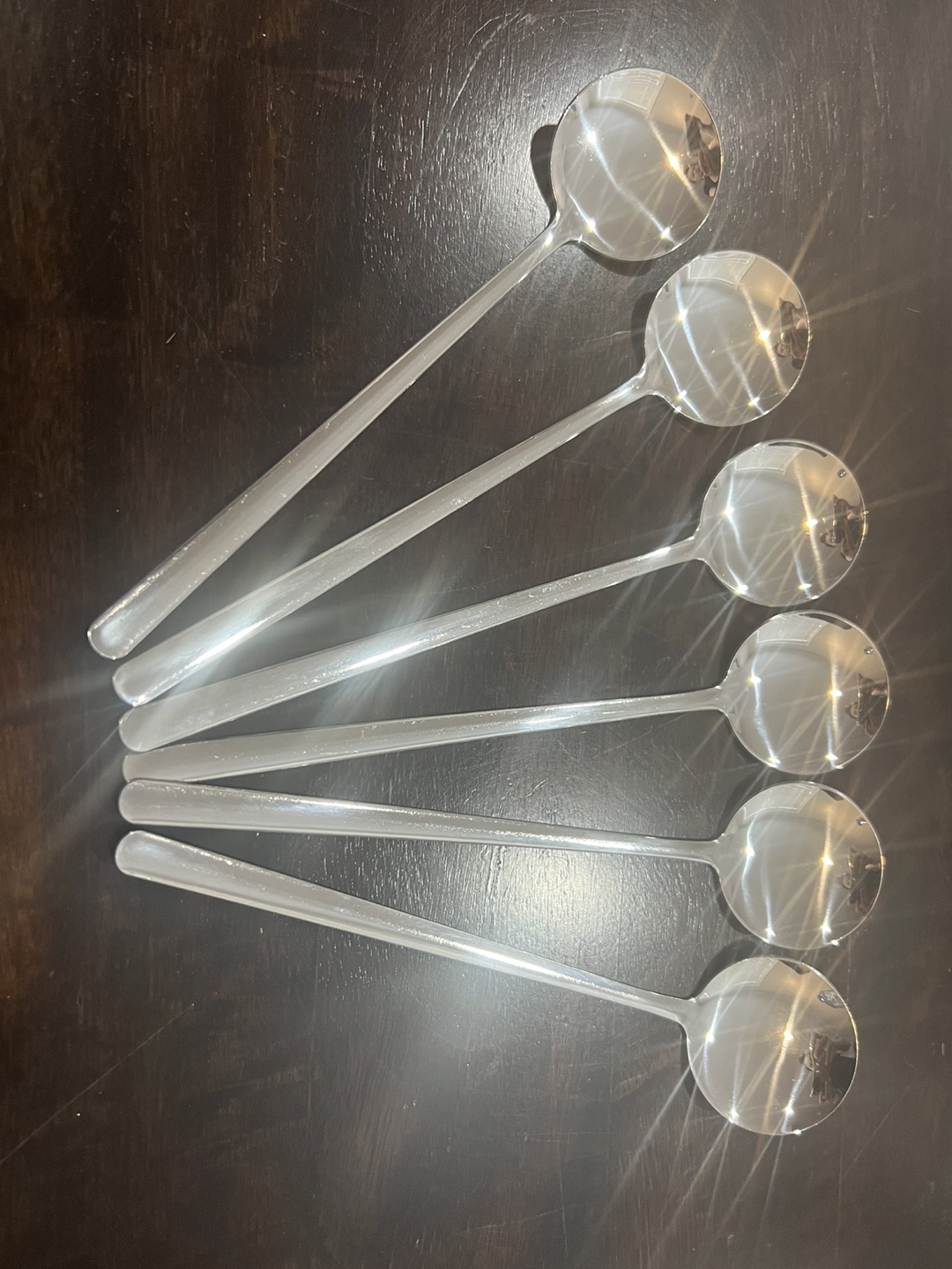 Set of 5 Stainless Steel Spoons