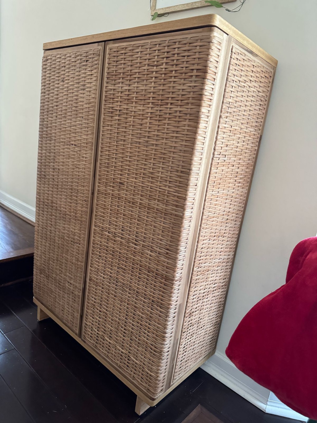 Rattan Bookcase Cabinet IKEA