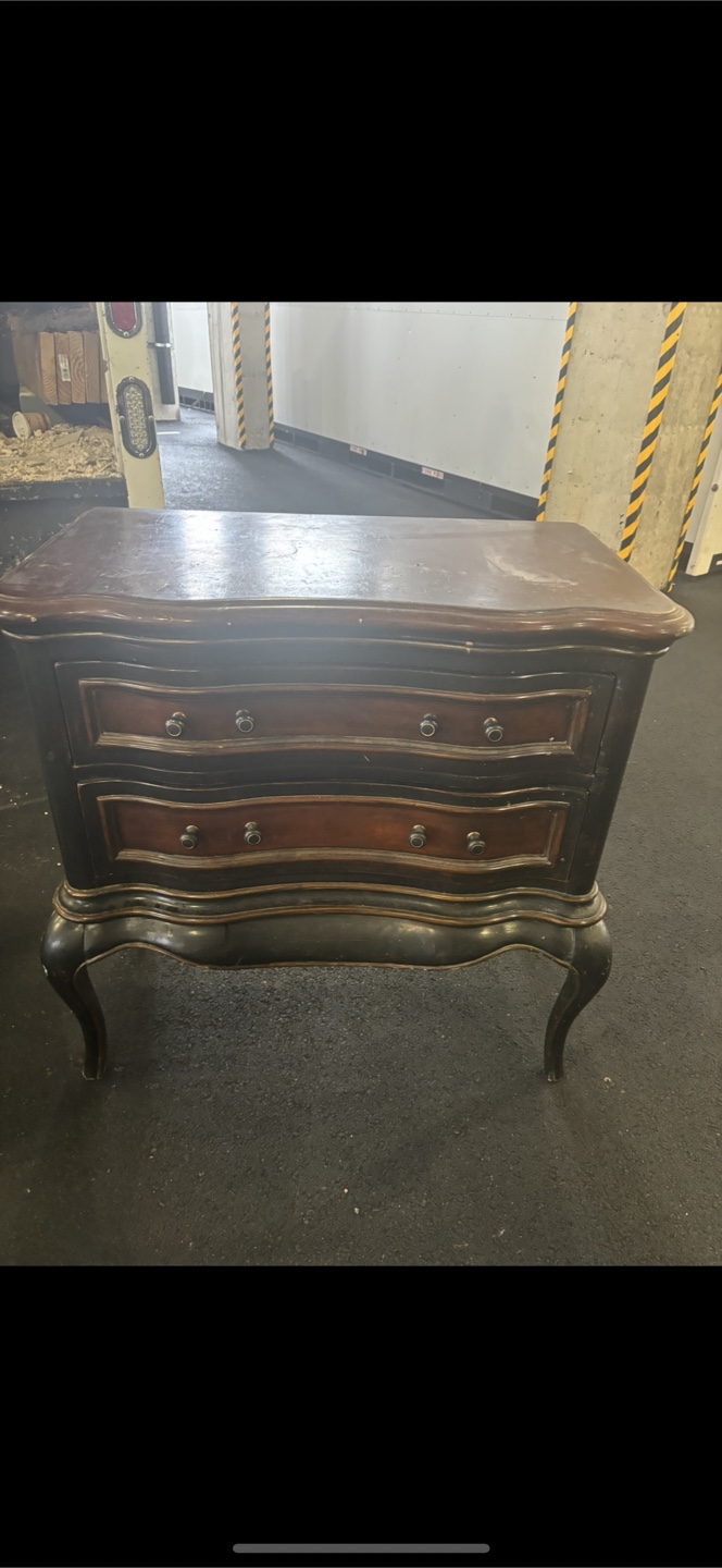 Vintage Wooden Two-Drawer Chest