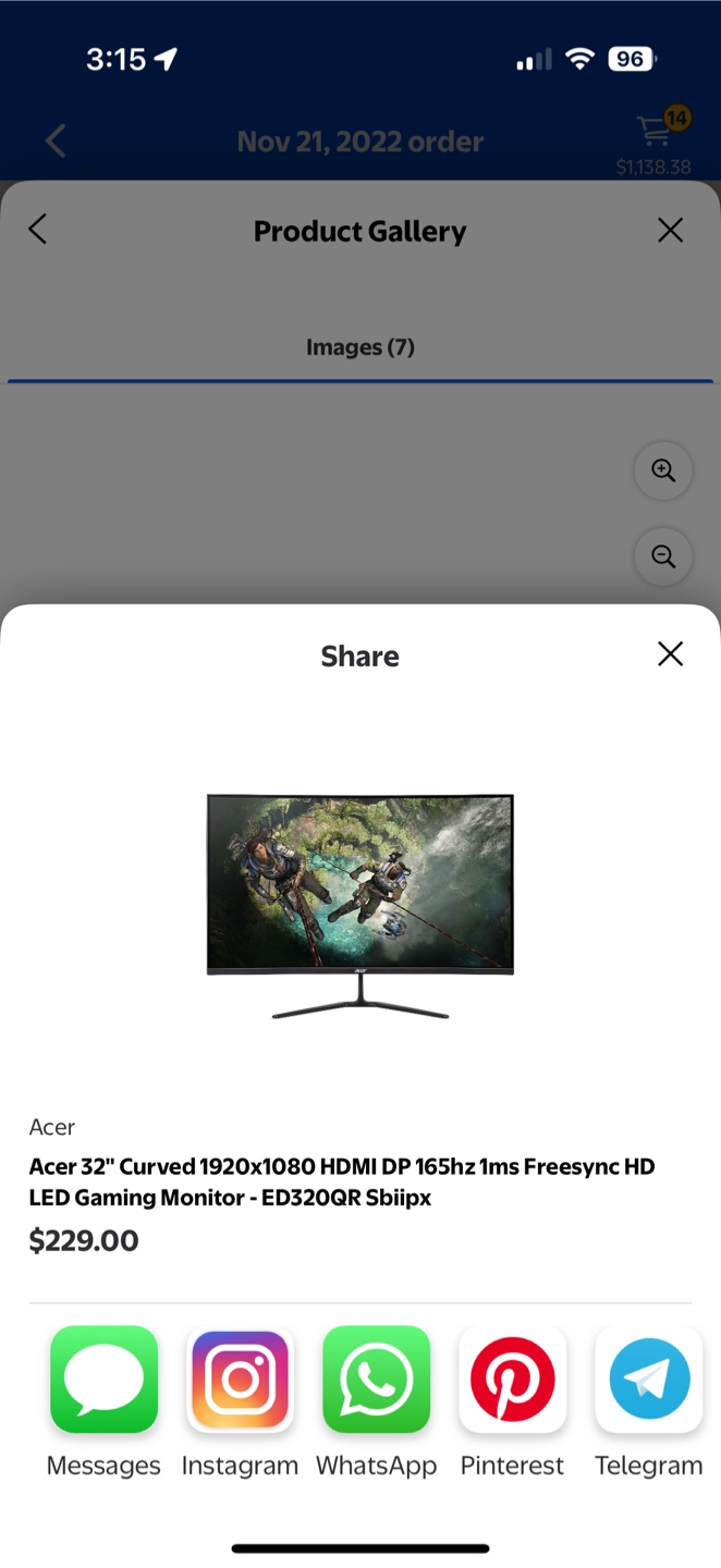 Moving sale Acer 32" ED320QR Sbipx Curved Gaming Monitor - photo 5