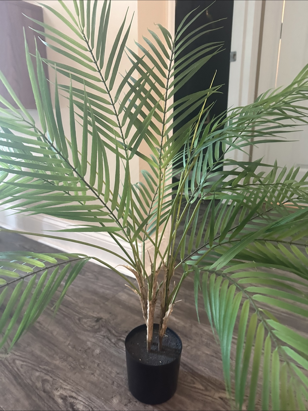 Faux Areca Palm Plant in Black Pot - photo 2