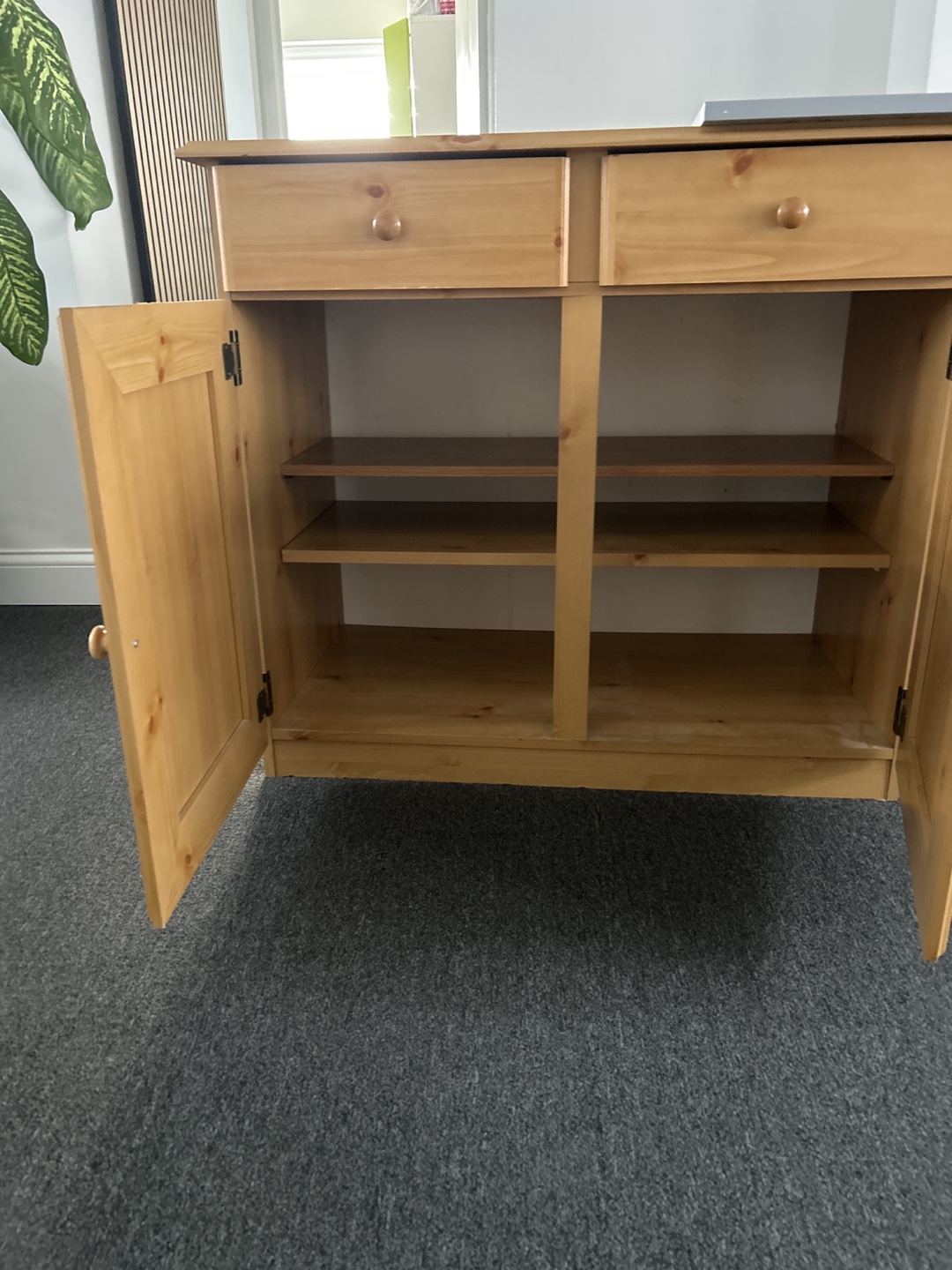 Solid Pine Wood Cabinet with Drawers - photo 3