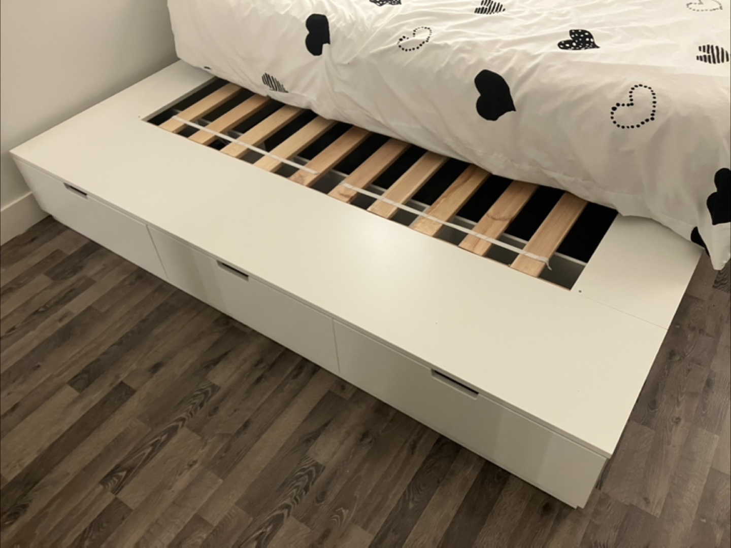 Ikea NORDLI Queen Platform Bed Frame with Storage Drawers