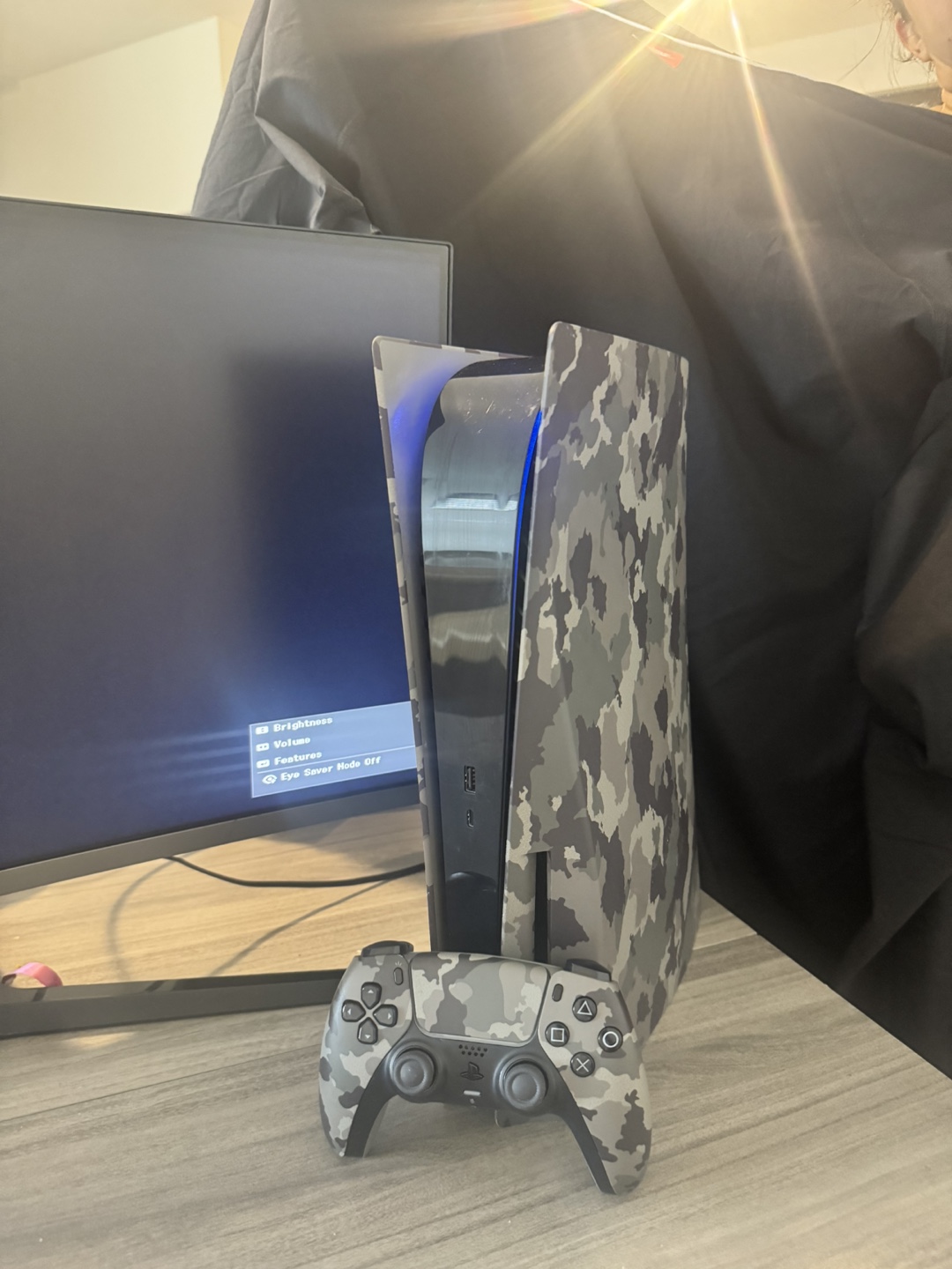 PlayStation 5 Console with Custom Camo Skin & Controller