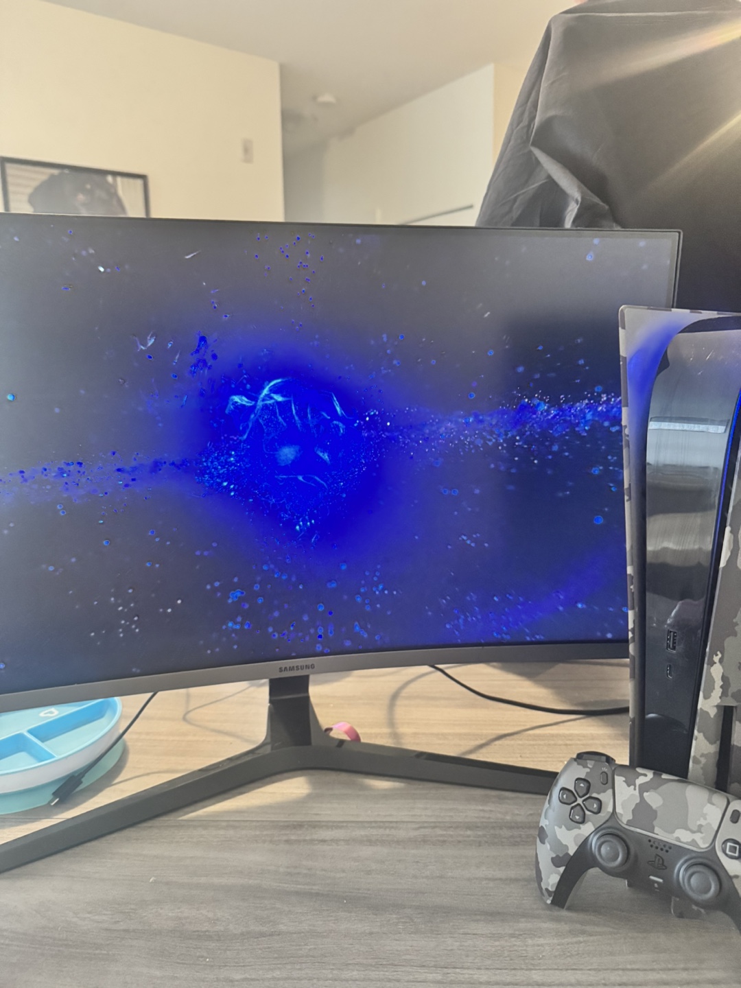 PlayStation 5 Console with Custom Camo Skin & Controller - photo 2