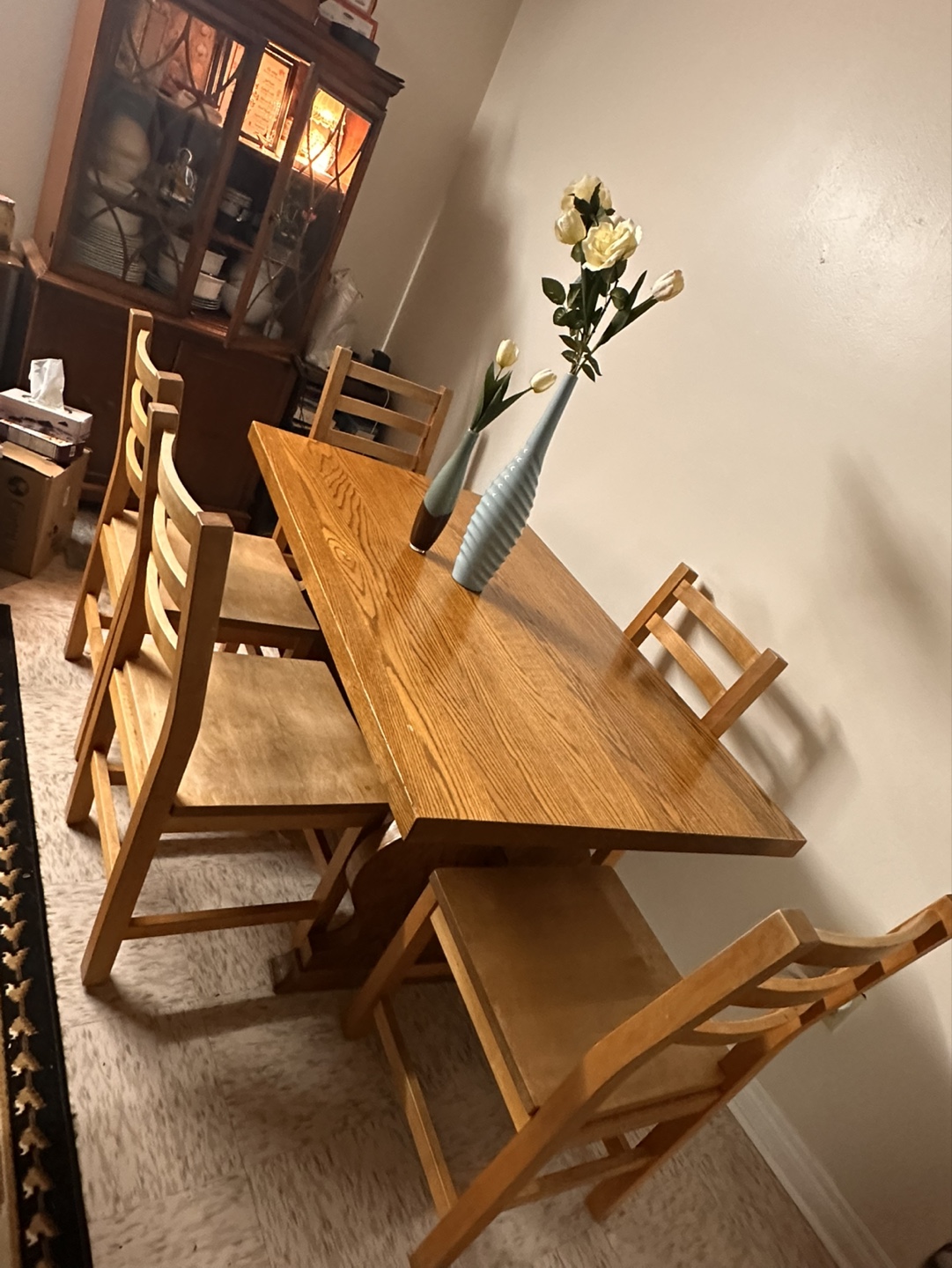 SolidWood Dining Table Set with Four Chairs - photo 4