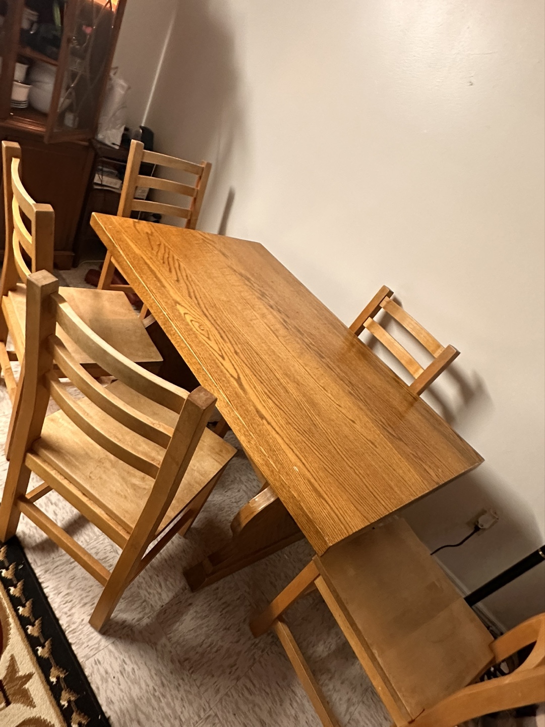SolidWood Dining Table Set with Four Chairs - photo 2